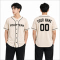 Personalized Texas Cream Baseball Jersey – Custom Name & Number, Kids & Adults-1