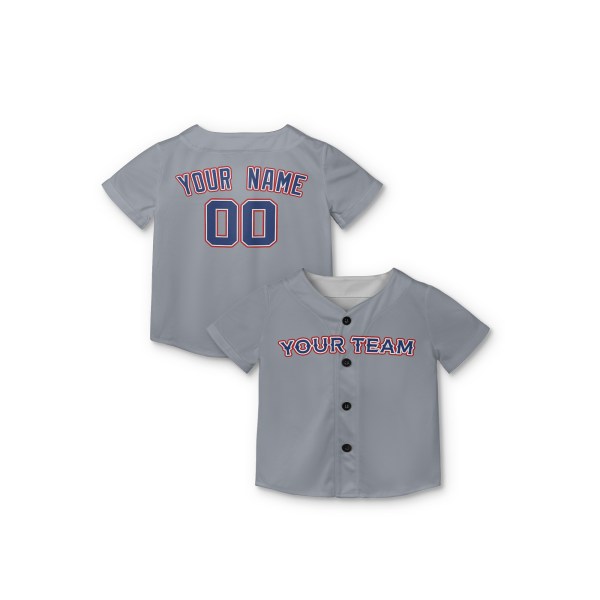 Personalized Texas Gray Baseball Jersey – Custom Name & Number, Kids & Adults-7