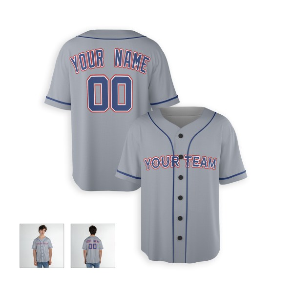 Personalized Texas Gray Baseball Jersey – Custom Name & Number, Kids & Adults-5