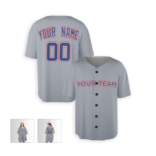 Personalized Texas Gray Baseball Jersey – Custom Name & Number, Kids & Adults-6