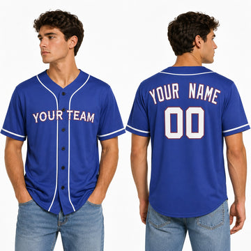 Personalized Texas Royal Blue Baseball Jersey – Custom Name & Number-1