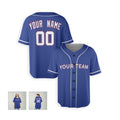 Personalized Texas Royal Blue Baseball Jersey – Custom Name & Number-6