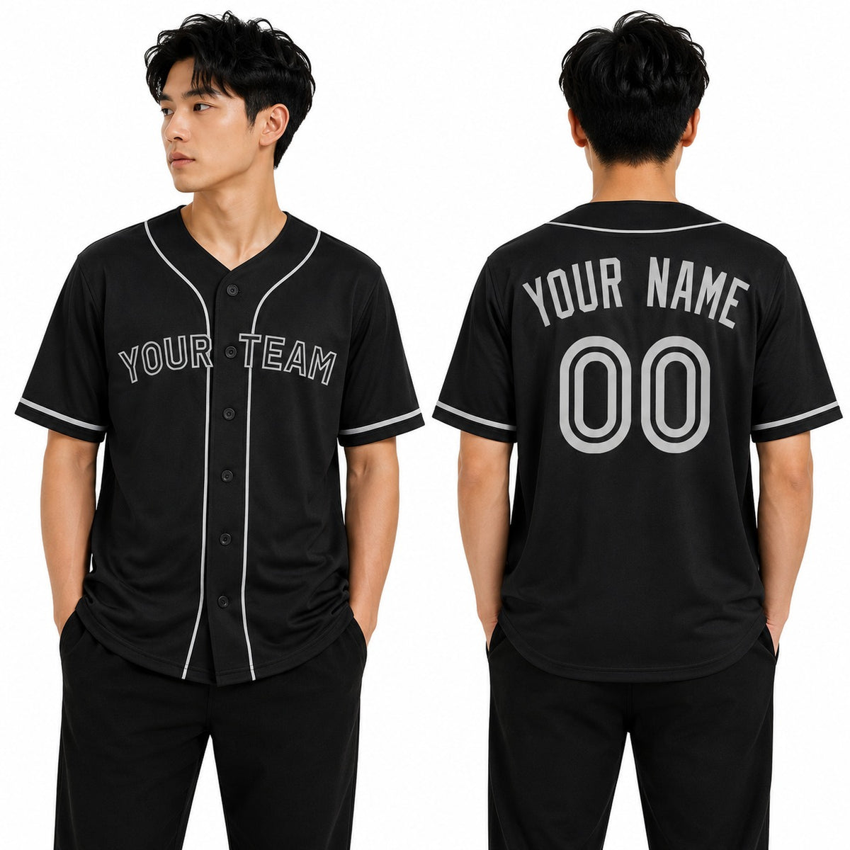 Personalized Toronto Black Baseball Jersey – Custom Name & Number, Kids & Adults-1