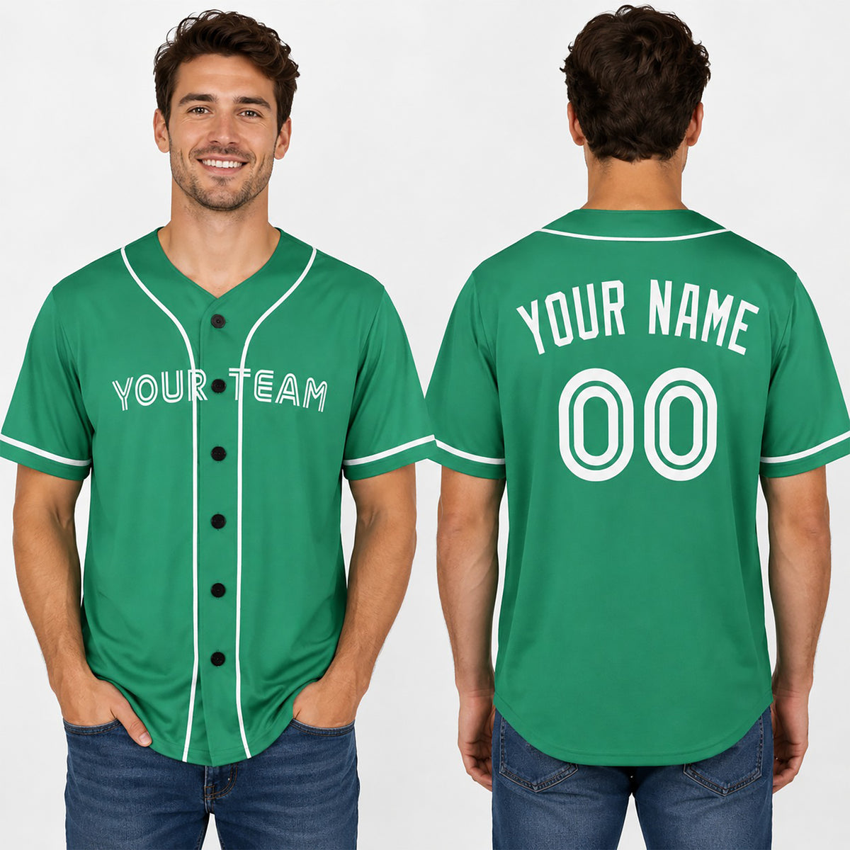 Personalized Toronto Green Mesh Baseball Jersey – Custom Name & Number, Kids & Adults-1