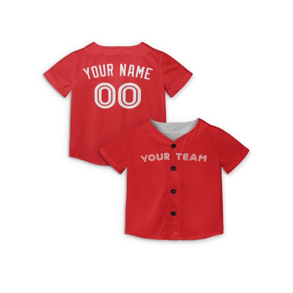 Personalized Toronto Red Baseball Jersey – Custom Name & Number, Kids & Adults-5