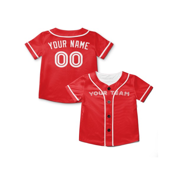 Personalized Toronto Red Baseball Jersey – Custom Name & Number, Kids & Adults-6