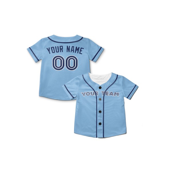 Personalized Toronto Sky Blue Baseball Jersey – Custom Name & Number, Kids & Adults-8
