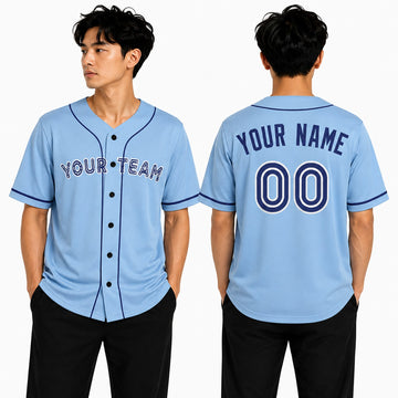 Personalized Toronto Sky Blue Baseball Jersey – Custom Name & Number, Kids & Adults-1