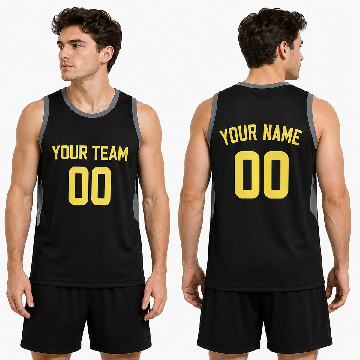 Personalized Utah Black Basketball Jersey – Custom Name & Number, Kids Youth Adults-1