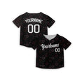 Personalized Valentine Baseball Jersey – Black Grunge Heart Style, Matching Couples Outfit for Kids & Adults-5