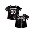 Personalized Valentine Baseball Jersey – Black Grunge Heart Style, Matching Couples Outfit for Kids & Adults-6