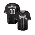 Personalized Valentine Baseball Jersey – Black Grunge Heart Style, Matching Couples Outfit for Kids & Adults-4