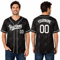 Personalized Valentine Baseball Jersey – Black Grunge Heart Style, Matching Couples Outfit for Kids & Adults-1