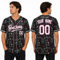 Personalized Valentine Baseball Jersey – Black Love Word Style, Matching Couples Outfit for Kids & Adults-1