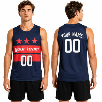 Personalized Washington Basketball Jersey – Navy Bold Athletic Style, Custom Name & Number for Kids, Youth & Adults-1