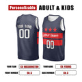 Personalized Washington Basketball Jersey – Navy Bold Athletic Style, Custom Name & Number for Kids, Youth & Adults-2