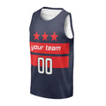 Personalized Washington Basketball Jersey – Navy Bold Athletic Style, Custom Name & Number for Kids, Youth & Adults-3