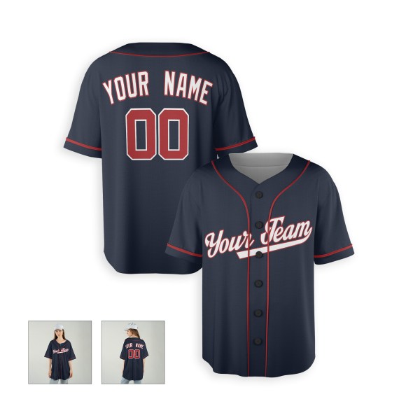 Personalized Washington Navy Baseball Jersey – Custom Name & Number, Kids & Adults-6