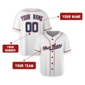 Personalized Washington White Baseball Jersey – Custom Name & Number, Kids & Adults-2