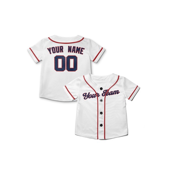 Personalized Washington White Baseball Jersey – Custom Name & Number, Kids & Adults-8