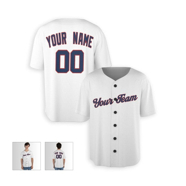 Personalized Washington White Baseball Jersey – Custom Name & Number, Kids & Adults-3