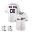 Personalized Washington White Baseball Jersey – Custom Name & Number, Kids & Adults-4
