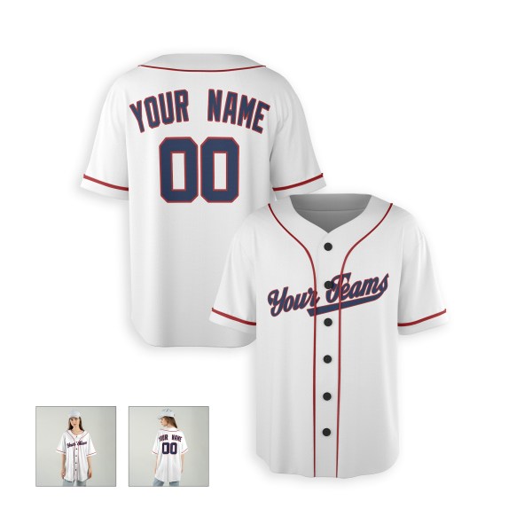 Personalized Washington White Baseball Jersey – Custom Name & Number, Kids & Adults-6