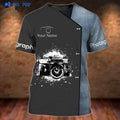 FUNSTUFFPRINT Photographer Shirt Personalized Name 3D T-Shirt Gift For Photographer 3D T-shirt