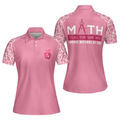 Pink Leopard Math Teacher Short Sleeve Women Polo Shirt, Funny Math Shirt For Ladies