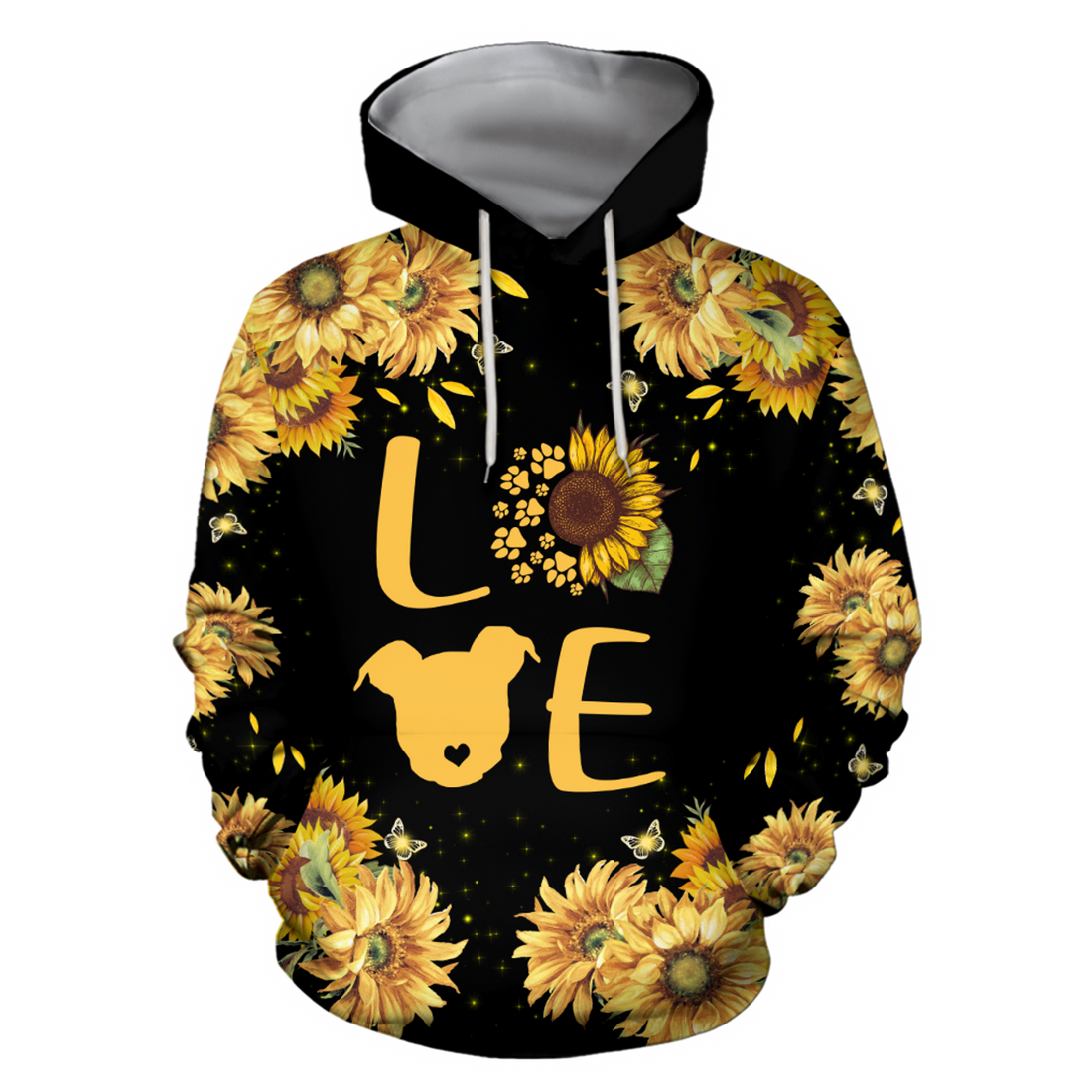 FUNSTUFFPRINT Pit Bull Lovers 3D Hoodie and Zip Hoodie
