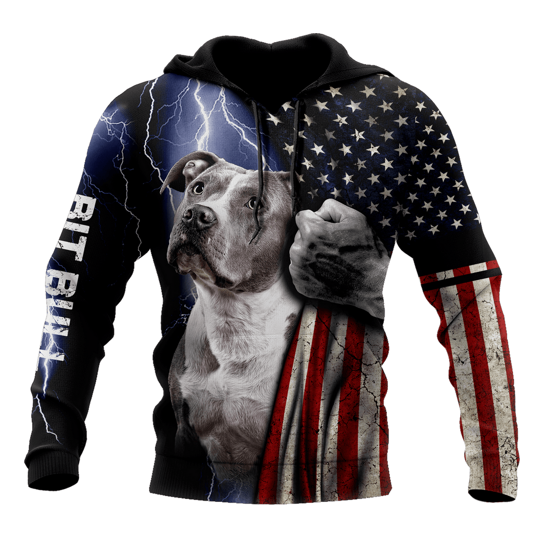 FUNSTUFFPRINT Pit Bull There Is Only One Dangerous Breed Humans 3D Hoodie and Zip Hoodie