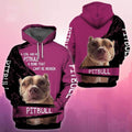 FUNSTUFFPRINT Pitbull A Girl And Her TTT 3D Hoodie and Zip Hoodie