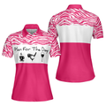 Plan For The Day Pink Golf Short Sleeve Women Polo Shirt