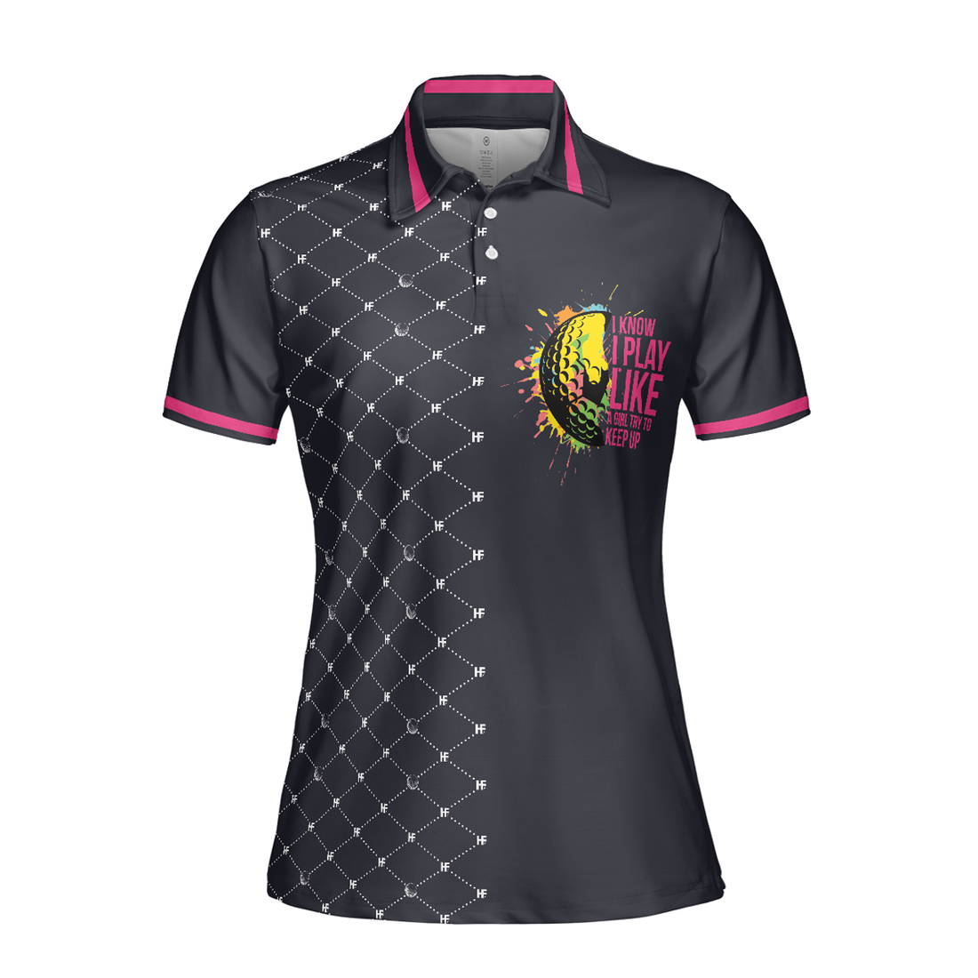 Play Like A Girl Golf Women Shirt V1 Short Sleeve Women Polo Shirt