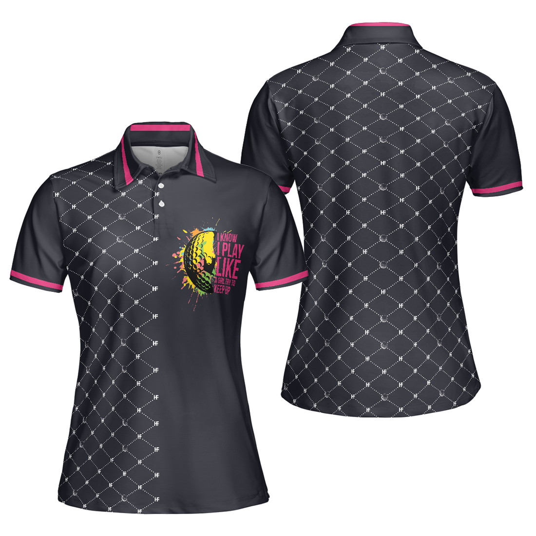 Play Like A Girl Golf Women Shirt V1 Short Sleeve Women Polo Shirt