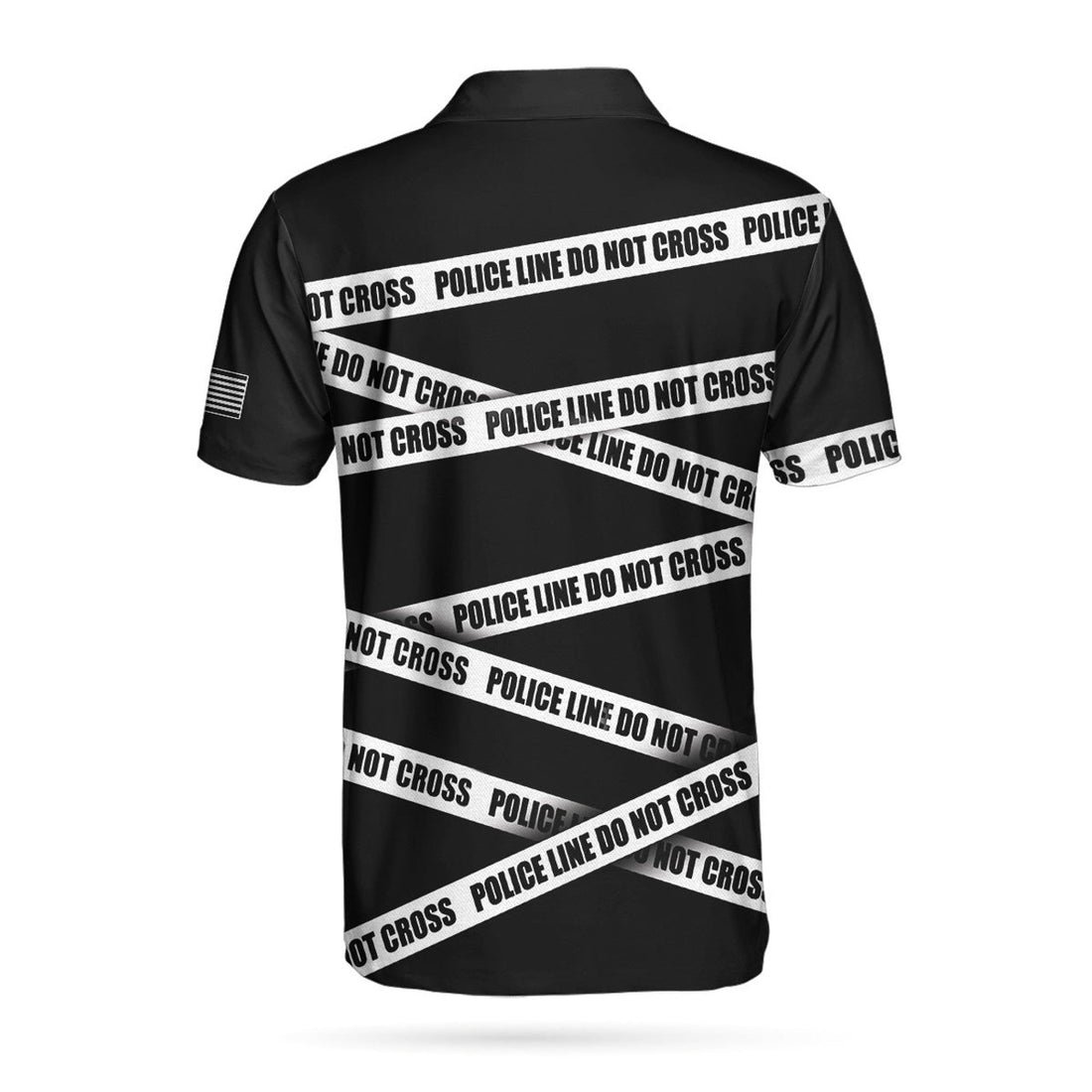 Police Line Do Not Cross Polo Shirt, Black And White Police Icon Polo Shirt, Police Shirt For Men
