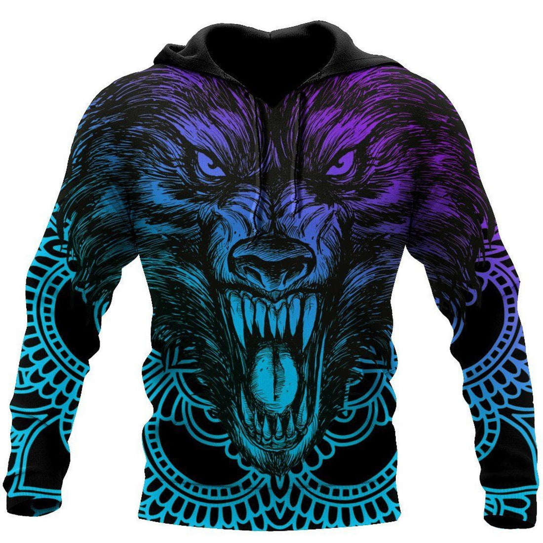 FUNSTUFFPRINT Powerful And Beautiful Wolf 3D Hoodie and Zip Hoodie
