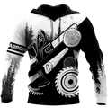 FUNSTUFFPRINT Premium Chainsaw And Wood Arborist 3D Hoodie and Zip Hoodie
