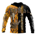 FUNSTUFFPRINT Premium Deer Hunting for Hunter Orange Camo 3D Hoodie and Zip Hoodie