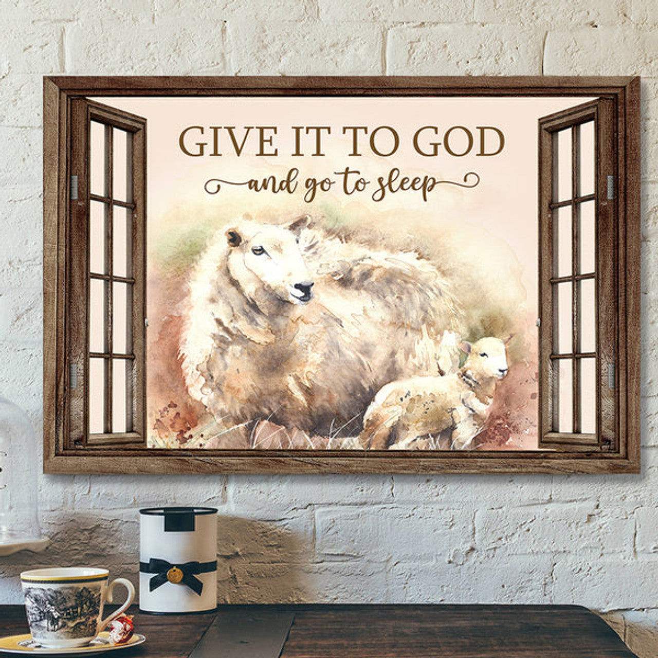 Give It To God And Go To Sleep 6 - Bible Verse Canvas - Scripture Canvas Wall Art