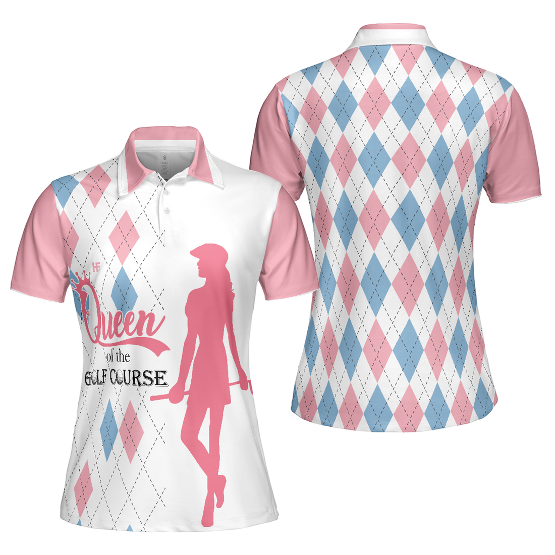 Queen Of The Golf Course Short Sleeve Women Polo Shirt