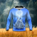 FUNSTUFFPRINT Rabbit Unisex 3D Hoodie and Zip Hoodie