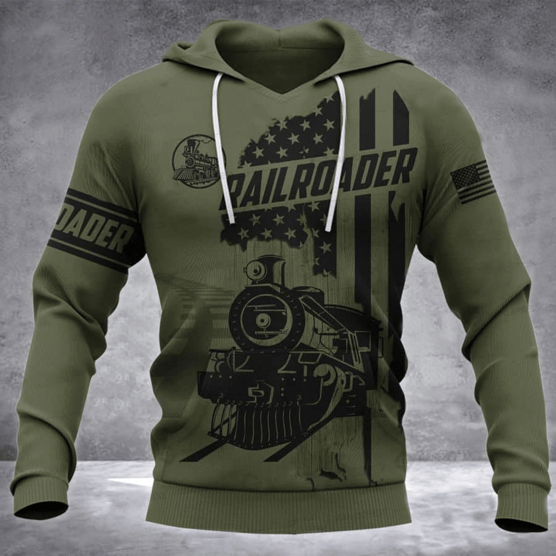 FUNSTUFFPRINT Railroader Shirt Railroader Moss 3D Hoodie and Zip Hoodie