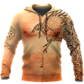 FUNSTUFFPRINT Real Viking Tattoos 3D Hoodie and Zip Hoodie