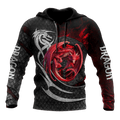 FUNSTUFFPRINT Red Dragon Best Unisex 3D Hoodie and Zip Hoodie
