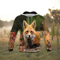 FUNSTUFFPRINT Red Fox Unisex 3D Hoodie and Zip Hoodie
