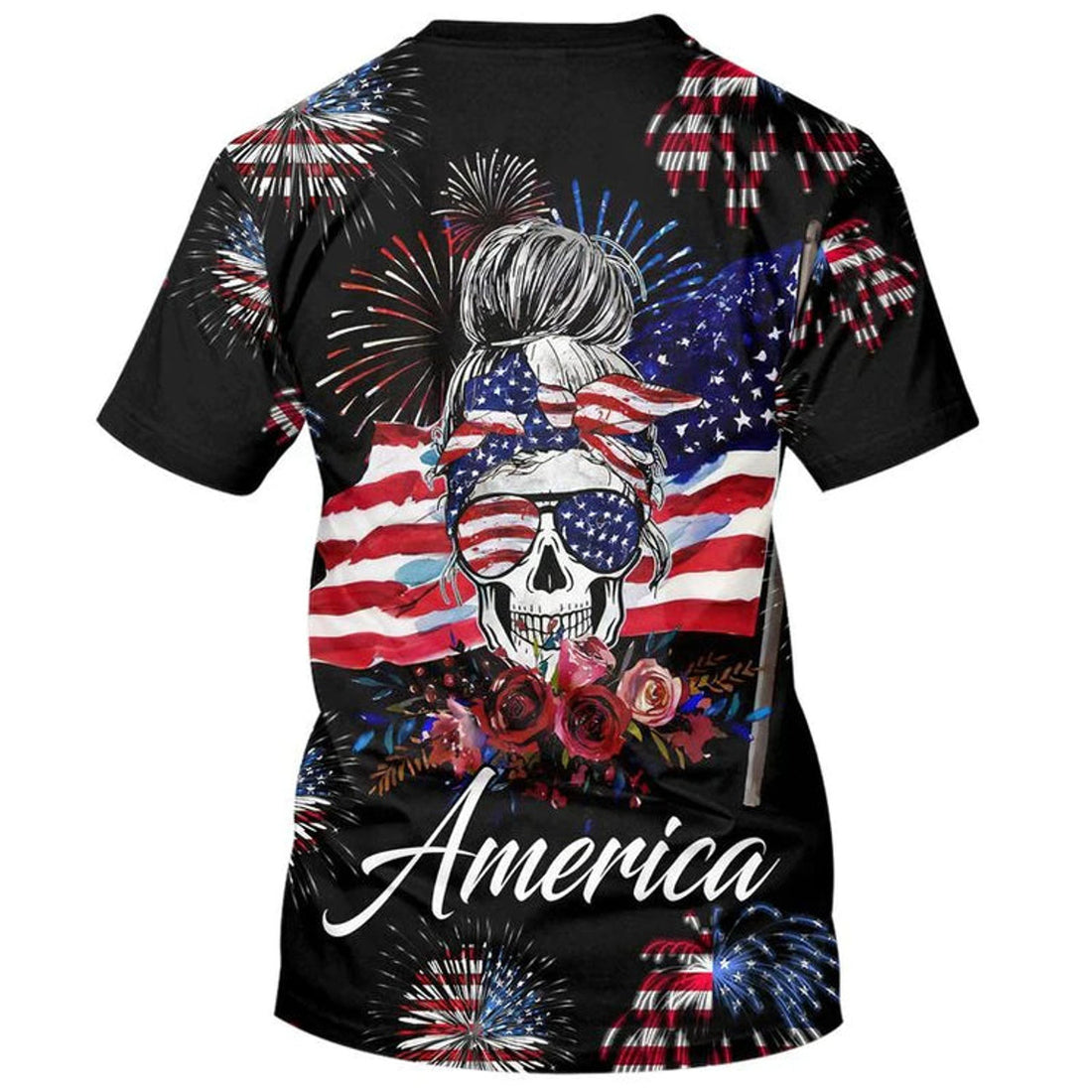 American Pride Skull Independence's Day Hoodie, 3D Full Print 4Th Of July Shirts, Patriotic 3D Shirts