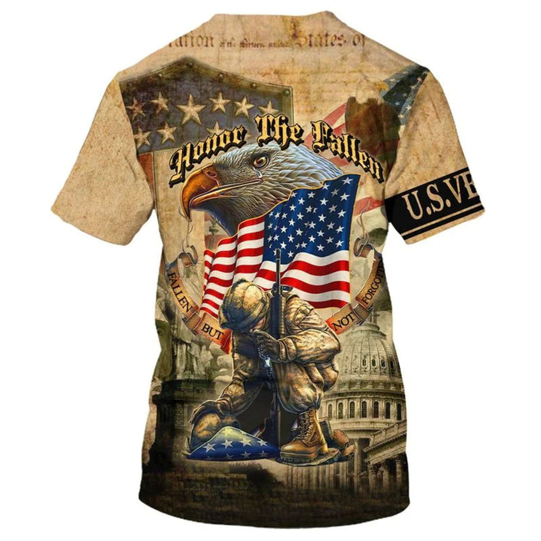 3D All Over Printed Veteran 3D T-Shirt For Man And Woman, Veteran Bomber Full Print, 3D Veteran Shirts