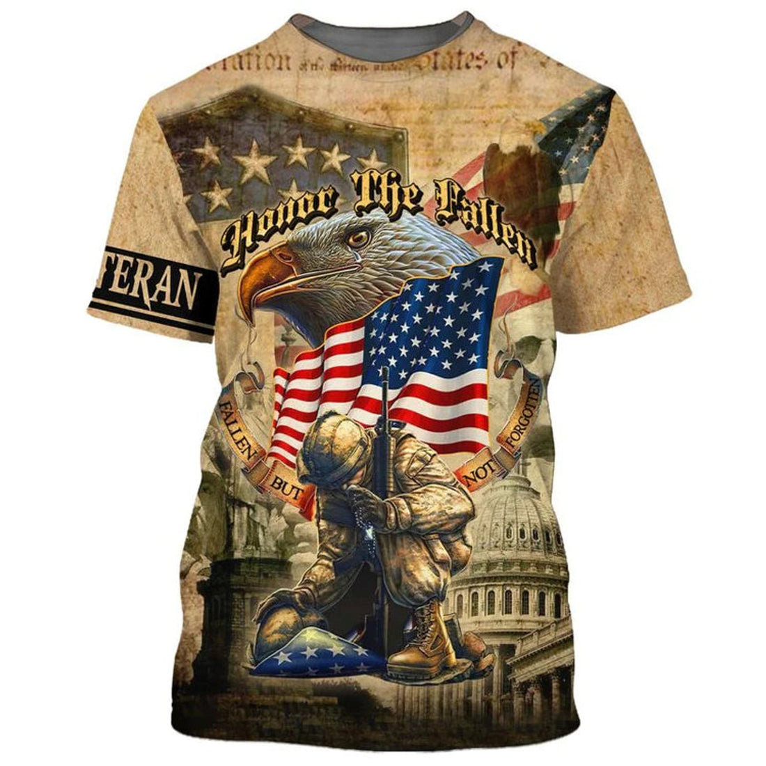 3D All Over Printed Veteran 3D T-Shirt For Man And Woman, Veteran Bomber Full Print, 3D Veteran Shirts