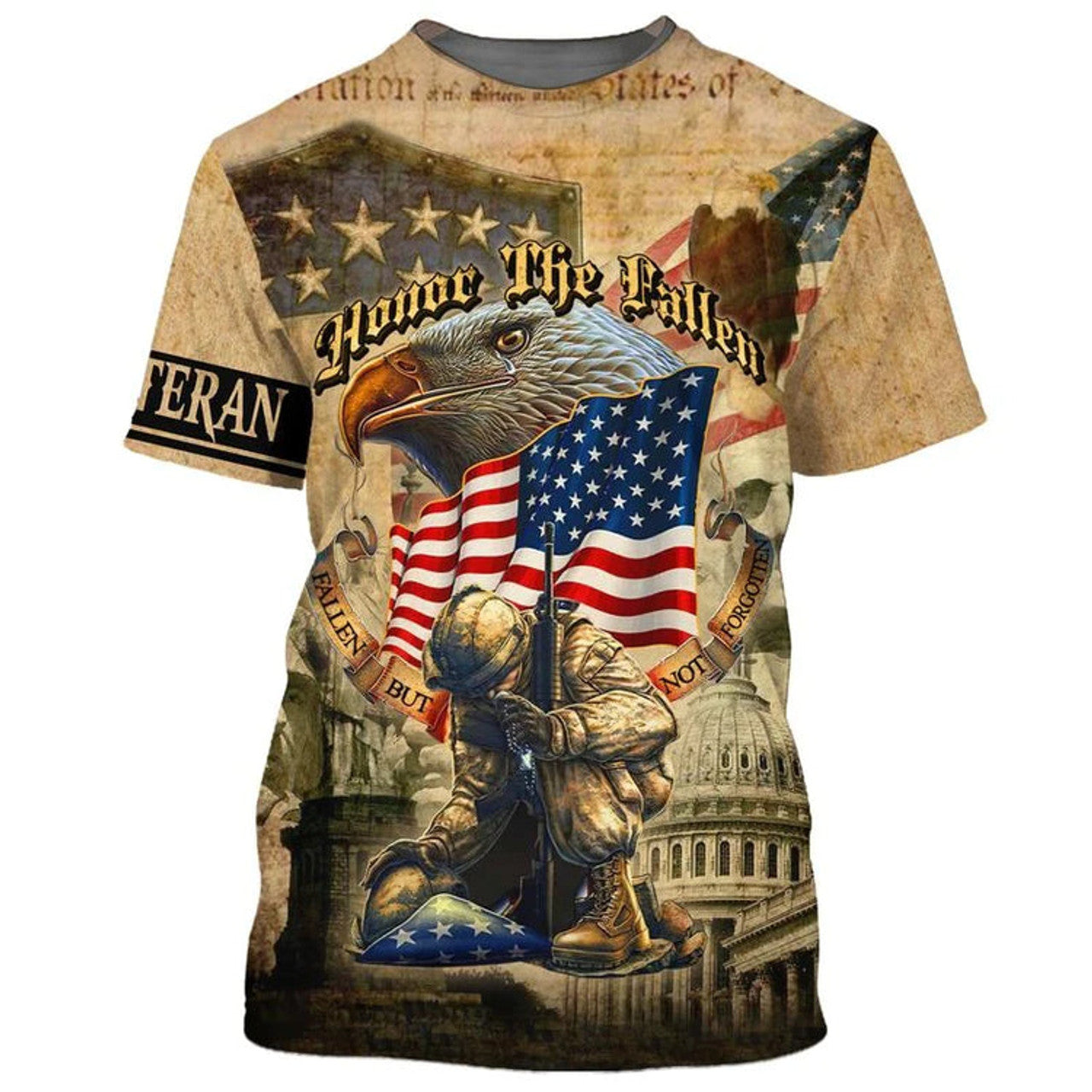 3D All Over Printed Veteran 3D T-Shirt For Man And Woman, Veteran Bomber Full Print, 3D Veteran Shirts